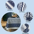 thumbnail image 5 of Rectangle Tablecloth - 60 x 84 Inch Blue Bohemia Rustic Tablecloth Classic French Country Printed Farmhouse Table Cover for Farmhouse Decoration, Suitable for Home, Kitchen Dining, 5 of 6
