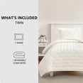 thumbnail image 3 of Mainstays Twin/Twin XL Comforter Set, All-Season, 2-Piece, Cream, 3 of 12