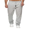 thumbnail image 1 of AvoDovA Men´s Casual Pants Drawstring Elastic Waist Pants Sport Solid Color Warm Fleece With Pockets, 1 of 3