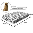 thumbnail image 2 of Black and White Pet Bed, Striped Triangles up and down in Scribble Style Boho Illustration, Chew Resistant Pad for Dogs and Cats Cushion with Removable Cover, 24" x 39", Black White, by Ambesonne, 2 of 4