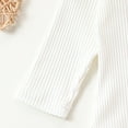 thumbnail image 5 of Byoo Newborn Girls Outfits Knitting Ruffles Long Sleeve Bodysuit Pants Headband 3Pcs Set, 5 of 8