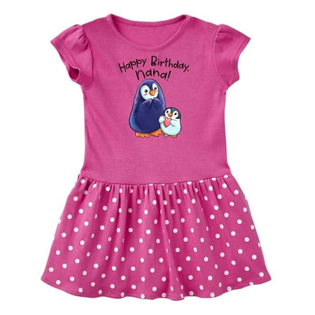 

Inktastic Happy Birthday Nana!- Cute Penguins Gift Baby Girl Dress