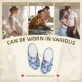 thumbnail image 7 of Fotbe Icy Blue Snowflakes Pattern Women's Fuzzy Curly Fur Memory Foam Loafer Slippers Indoor Outdoor Slippers Winter Home Shoes-40/41, 7 of 7