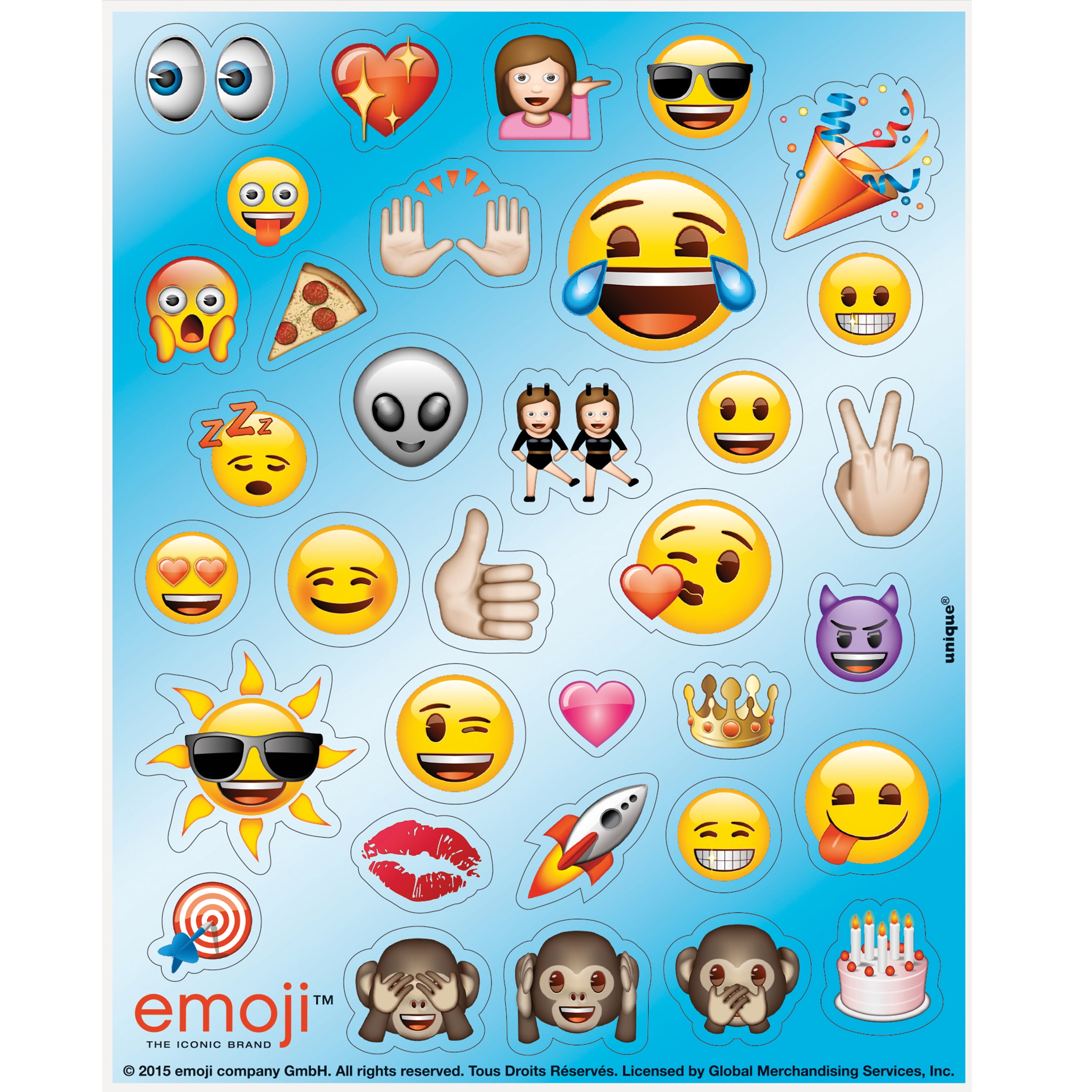 Emoji Sticker Sheets, 4 ct