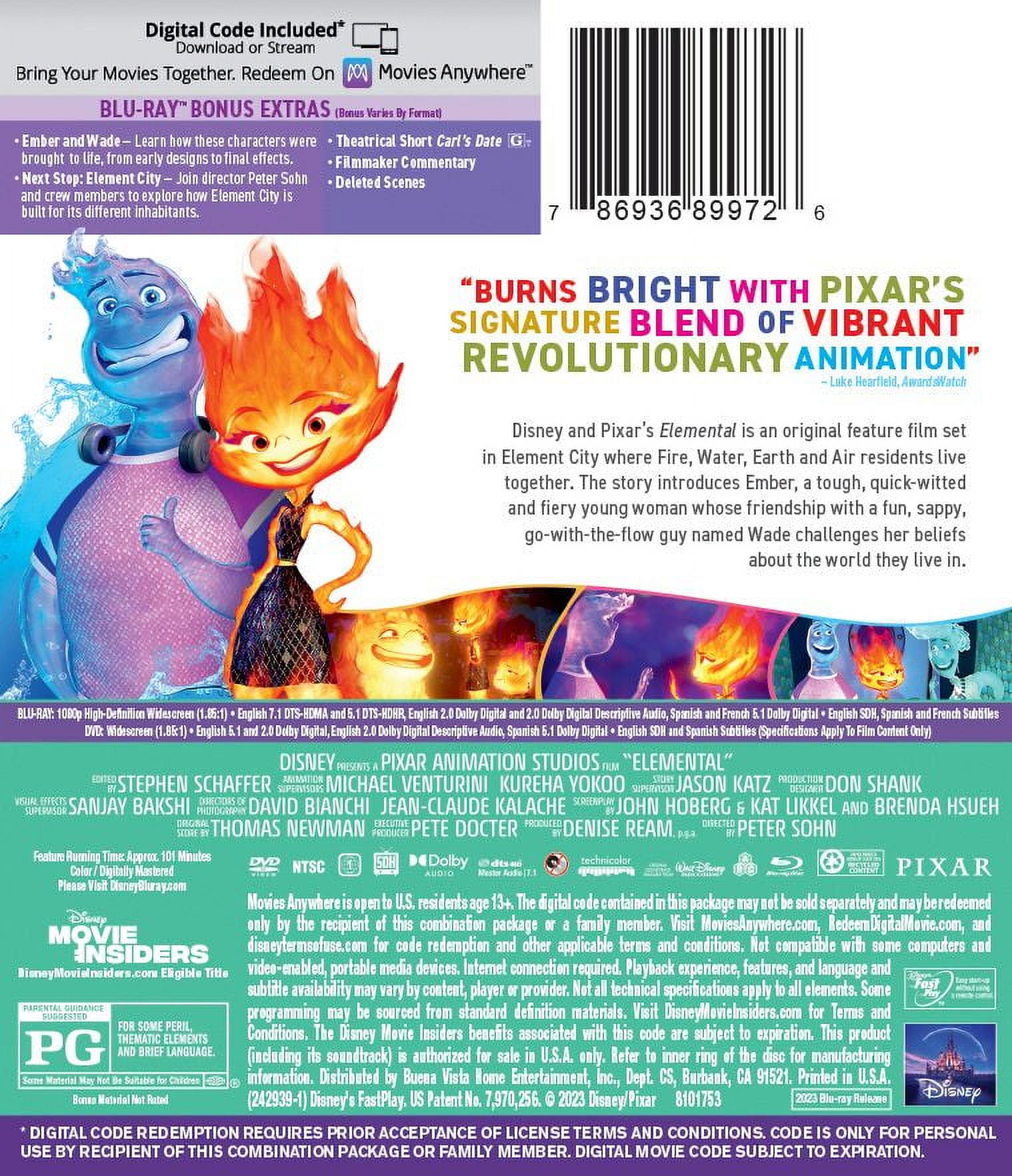 Elemental (Blu-ray + DVD + Digital Code)