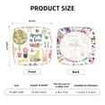 thumbnail image 6 of Easygdp Spring Hand Drawn Flowers Birds Square Chair Cushion Cover Stretch Chair Seat Covers Removable Washable for Hotel, Bedroom, Office, 6 of 9