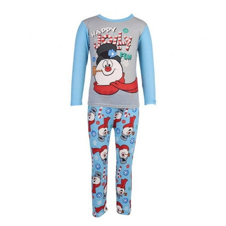

Family Matching Pajamas Christmas Sleepwear Long Sleeve Sleep Shirt with Snowman Print Soft Loungewear Pjs Set
