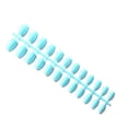 thumbnail image 3 of Vogacara 24 piezas de uñas postizas de ataúd resistentes a los arañazos de bailarina corta coloridas uñas acrílicas artificiales de color sólido DIY Juegos de manicura 14azul Vogacara CE011412-14, 3 of 4