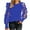 Blue, variant on YUGYXL Women Long Sleeve Shirt Elegant Sheer Mesh Blouse Shirred Slim Fit Fall Tops Holiday Pullover Pink XL