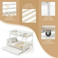 thumbnail image 6 of Costway Twin Over Full Bunk Bed with Trundle Ladder Safety Guardrails 3-in-1 Beds White, 6 of 10