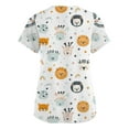 thumbnail image 5 of LHVUOA Scrub Tops for Women Short Sleeve V Neck Tops with Cute Printed Cozyfit Scrubs for Women, 5 of 5