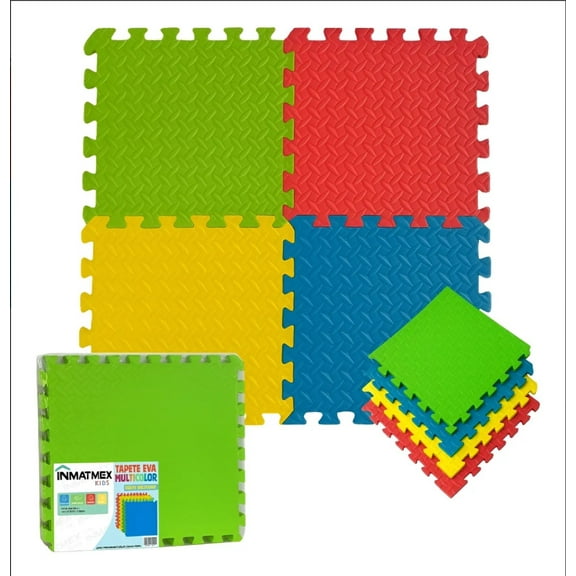 TAPETE FOAMY FOMI PISO SEGURIDAD EDUCATIVO COLORES 4PZ INMATMEX