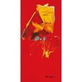 thumbnail image 3 of Magis, Pascal 14x24 Black Modern Framed Museum Art Print Titled - Triptyque rouge III, 3 of 5