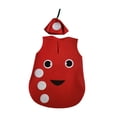 thumbnail image 3 of Disfraz de vegetales para niños, ropa de cosplay, disfraz de comida lindo para accesorios, fiesta temática, 3 of 8