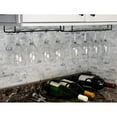thumbnail image 5 of Large Stemware Wine Glass Hanger Rack Under Cabinet Kitchen Bar Storage Black Iron 17 Inch Set of 6, 5 of 5