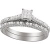 Forever Bride 1/3 Carat T.W. Multi-Princess Diamond Sterling Silver Bridal Set