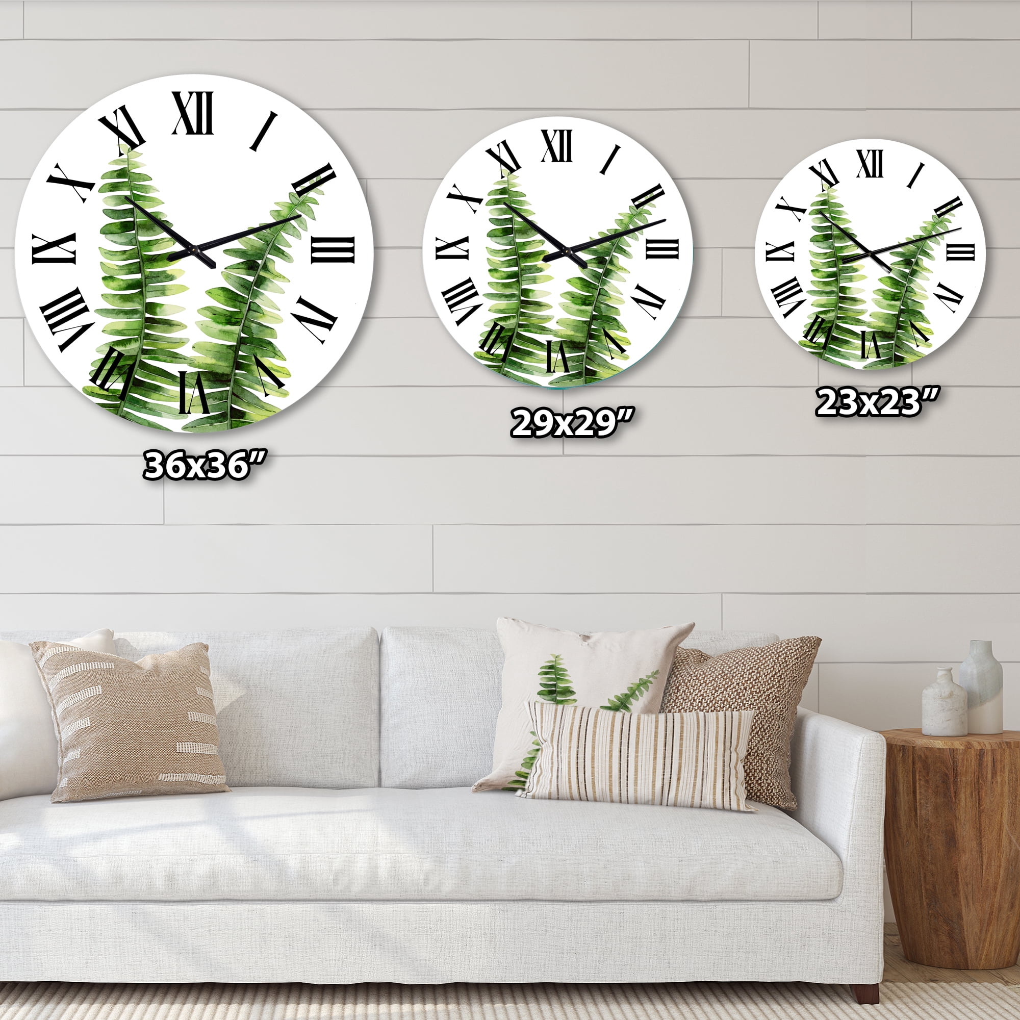 Designart 1 in Quartz Tropical Wall Clock