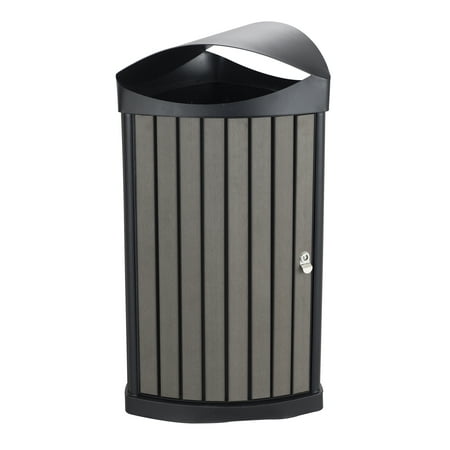 Outdoor Trash Receptacle - Safco 9969CH Trash Cans-Outdoor Spcs Nook Indoor Outdoor Waste Receptacle