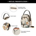 thumbnail image 4 of FORMRS Crossbody Bag for Women Quilted Travel Shoulder Cell Phone Purse with Chain Strap Handbag, Cats Reading Pattern, 4 of 7