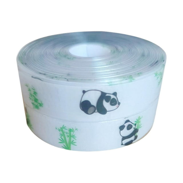Mastic de Douche, Autocollants pour Joints de Toilettes, 1MX3.8cm Imprimé Transparent Style D