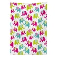 thumbnail image 3 of Ambesonne Animal Cartoon Tablecloth Rectangular Table Cover, Joyous, 60"x84", Green Blue Pink, 3 of 4