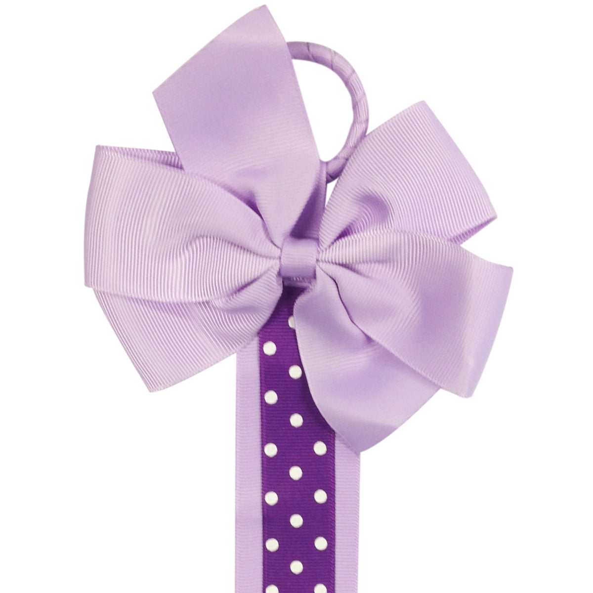 Wrapables® Hair Clip and Hair Bow Holder, Purple Polka Dots