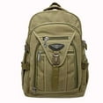 thumbnail image 2 of Thick Canvas Backpack Men's Wear-resistant And Durable,Khaki, 2 of 2
