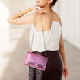 thumbnail image 5 of WJCD Bolso de mano transparente con caja de acrílico para mujer, bolso de noche cruzado pequeño y transparente, correa de cadena dorada aprobada por el estadio, 5 of 5
