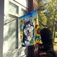 thumbnail image 2 of Siberian Husky in Sunflowers House Flag 28 in x 40 in, 2 of 5