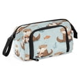 thumbnail image 2 of Nylon Fish Mouth Pencil Case with Large Capacity Zipper Pencil Pouch Cute Otters in Various Poses Pencil Bag Organizers, 2 of 7
