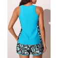 thumbnail image 2 of ZANKLEY Womens Print Tankini Swimsuits Two Piece Summer Bathing Suits Loose Sleeveless Tank Top and Shorts, 2 of 9