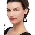 thumbnail image 2 of XINQIHANG Golden/Silver Raised Design Statement Earrings, 2 of 6