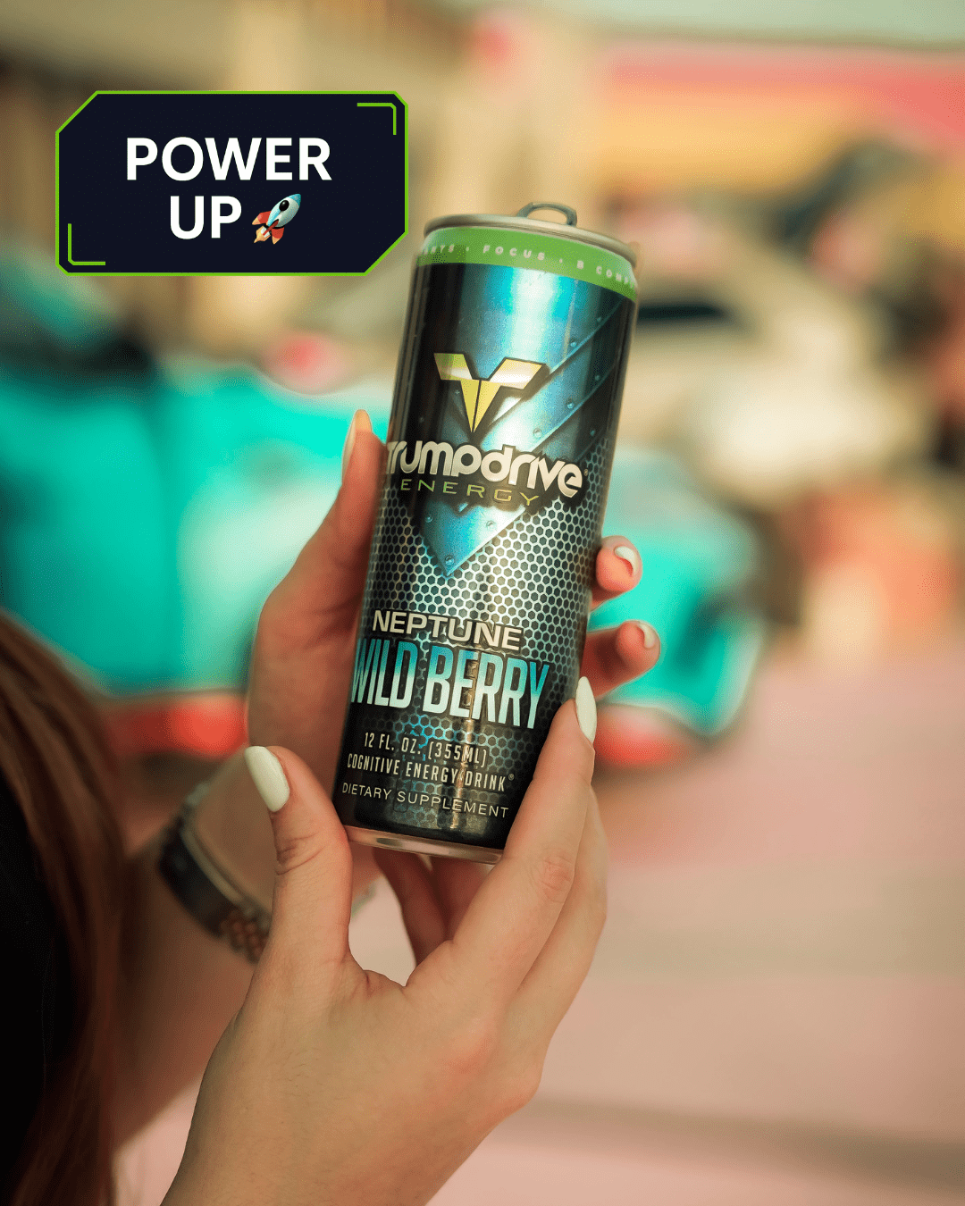 TRUMPDRIVE ENERGY Cognitive Energy Drink, Wild Berry 12 Fl Oz (Pack of 12)