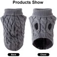 thumbnail image 3 of Suéteres para perros, jersey para perros, suéter mediano para perros, suéter de invierno para perros, abrigos para mascotas, ropa de moda para clima frío, prendas de punto de cuello alto, prendas de a, 3 of 5