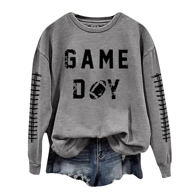 TINZ Chandails en Molleton Décontractés à Manches Longues pour Femmes, Col Rond, Imprimé Graphique de Football, Chandail-Over, Blouse, Chandails en Molleton d'Automne pour Femmes, Vestes à Capuche avec Fermeture Éclair, Chandails à Capuchon de Baseball pour Femmes