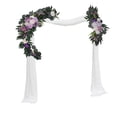 thumbnail image 2 of 2 Pieces Wedding Arch Flowers Wreath Decor Garlands Wedding Arrangement Flower Garland for Party Reception Home Backdrop Decoration Violet, 2 of 8