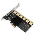 thumbnail image 2 of PCIE 1 à 6 USB Slots Riser Card, PCIE 1X USB3.0 PCIE 1 à 6 Riser Card Largement Compatible pour PC pour les Graphiques pour Ordinateur, 2 of 8