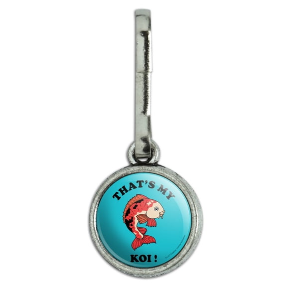 That's My Koi Fish Funny Humor Antiqued Charm Clothes Purse Suitcase Backpack Zipper Pull Aid