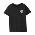 thumbnail image 4 of Camiseta para mujer verano ligero suave transpirable ropa moda señoras equipo Negro, 4 of 7