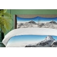 thumbnail image 4 of Ambesonne White Blue Duvet Cover Set, Mountain Sunny Sky, 2-Calking, White Blue, 4 of 7
