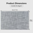 thumbnail image 2 of Placemats Set of 6 Wipeable Washable Plastic Vinyl Woven Place Mats for Indoor/Outdoor Dining, Non-Slip Kitchen Table Mats Grey, 2 of 10