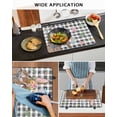 thumbnail image 5 of Large Induction Cooktop Protector Mat Bunny Easter Stove Top Covers for Electric Stove, Rabbit Black White Plaid Farmhouse Decorative Stove Burner Cover Mats, Glass Top Stove Cover, 5 of 7