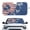 Butterfly American Flag, variant on XYZCANDO Car Windshield Sun Shade with Tropical Sunset Palm Decoration , Foldable Jumbo Sunshade with Carry Bag for Summer Road Trips and Vehicle Protection