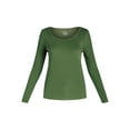 thumbnail image 5 of Time and Tru Women's Long Sleeve Rib Scoop T-Shirt, 5 of 5