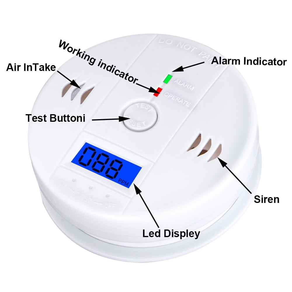 Buy Paddsun 1/2 Pack First Alarm LCD CO Carbon Monoxide Detector