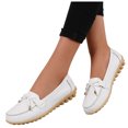 thumbnail image 3 of Caqnni Penny Loafers for Women Comfort Slip on Moccasin Shoes for Work, Causal Women's Loafers Flats Shoes (6,Z01-White), 3 of 7