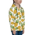 thumbnail image 3 of Salouo Pineapple Pattern Hoodie Sweatshirt for Youth, Fall Pullover Hoodie Sweatshirt Long-Sleeve Pullover Hooded Sweatshirt-Small, 3 of 6
