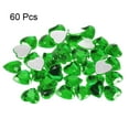 thumbnail image 3 of Unique Bargains 60 Pcs Acrylic Heart Rhinestone 15mm Flat Back Plastic Gems for Jewelry Making, Dark Green, 3 of 5