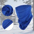 thumbnail image 4 of Unique Bargains 1 Pc Neck Gaiter Ice Silk Solid Color Scarf Mask Bandana Dark Blue, 4 of 5