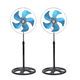 thumbnail image 1 of SET DE 2 VENTILADOR 3 EN 1 SÚPER POTENTE DE 18 PULGADAS CON 5 ASPAS METÁLICAS TURBO GIRATORIO Y AJUSTABLE DE PISO Y PARED, 1 of 5